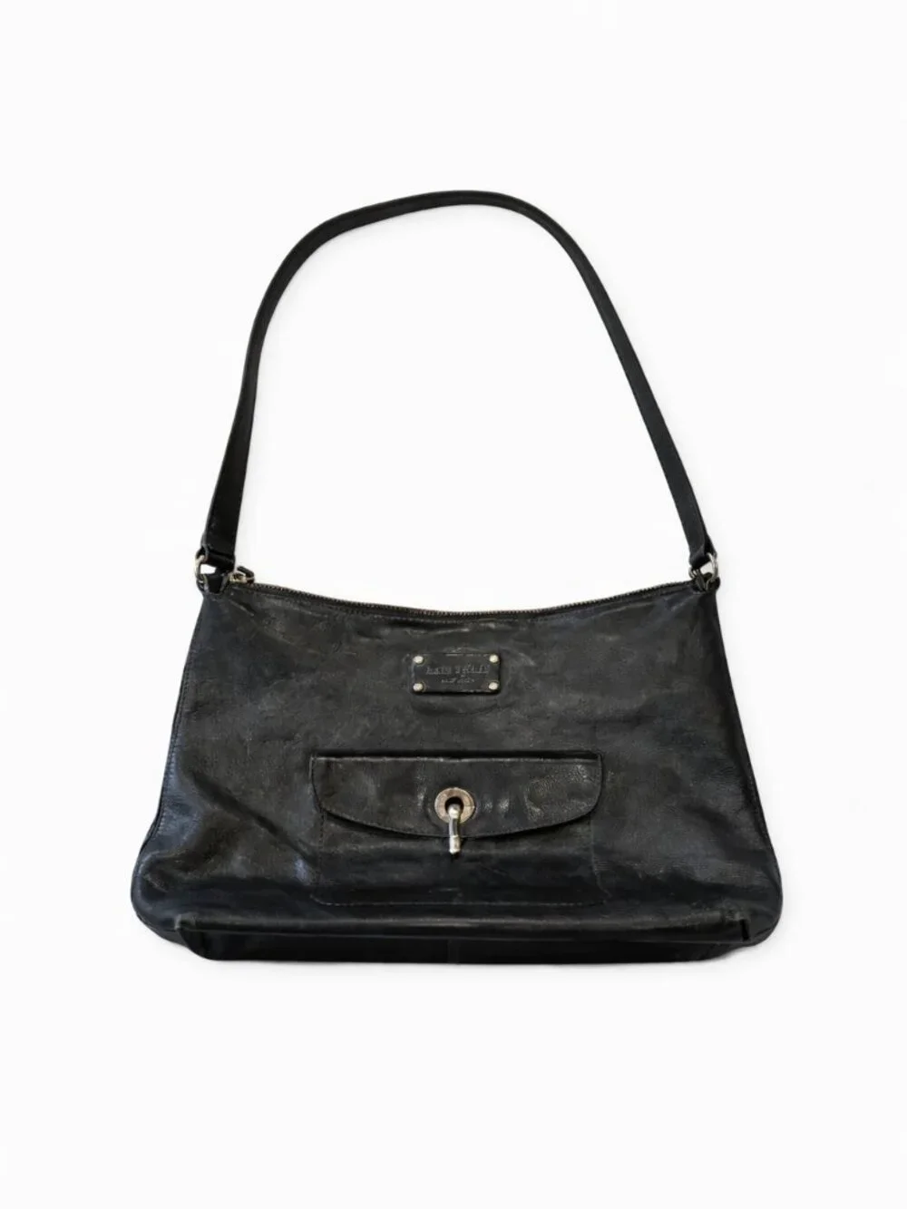 Vintage Kate Spade Black Leather Shoulder Bag